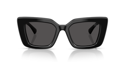 Burberry BE4476 Sunglasses in 300187 Black / Dark Grey lens, front view