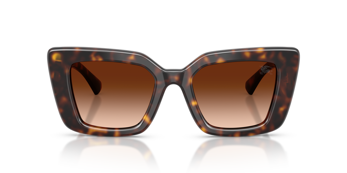 Burberry BE4476 Sunglasses in 300274 Dark Havana / Brown Gradient lens, front view