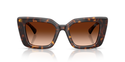 Burberry BE4476 Sunglasses in 300274 Dark Havana / Brown Gradient lens, front view