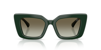 Burberry BE4476 Sunglasses in 42038E Green / Green Gradient lens, front view