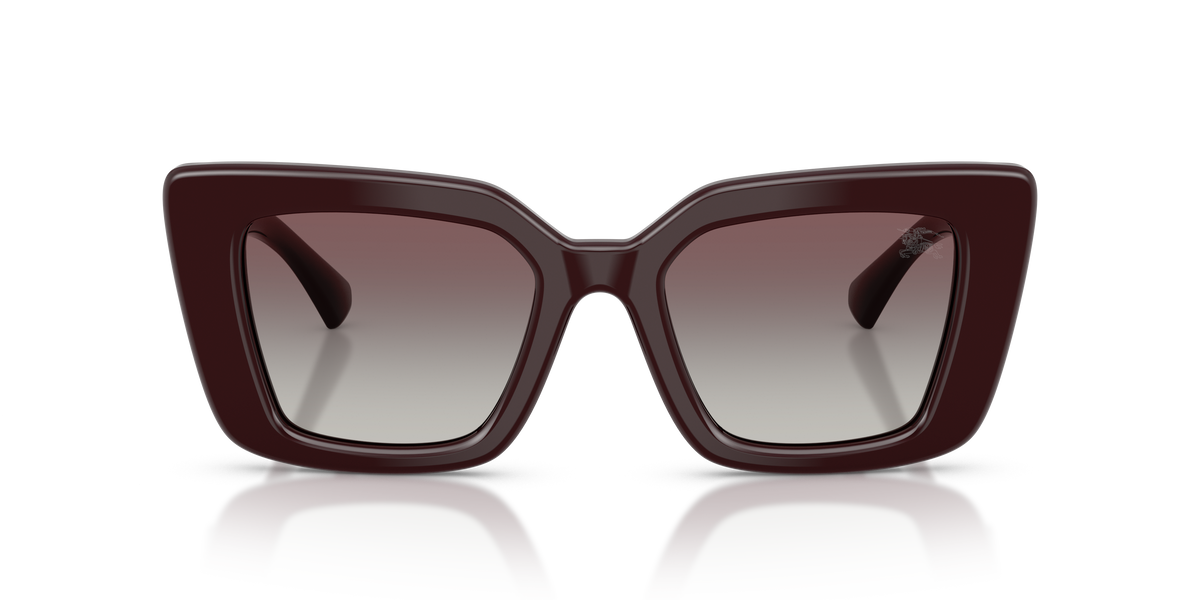 Burberry BE4476 Sunglasses in 42048G Bordeaux / Grey Gradient lens, front view
