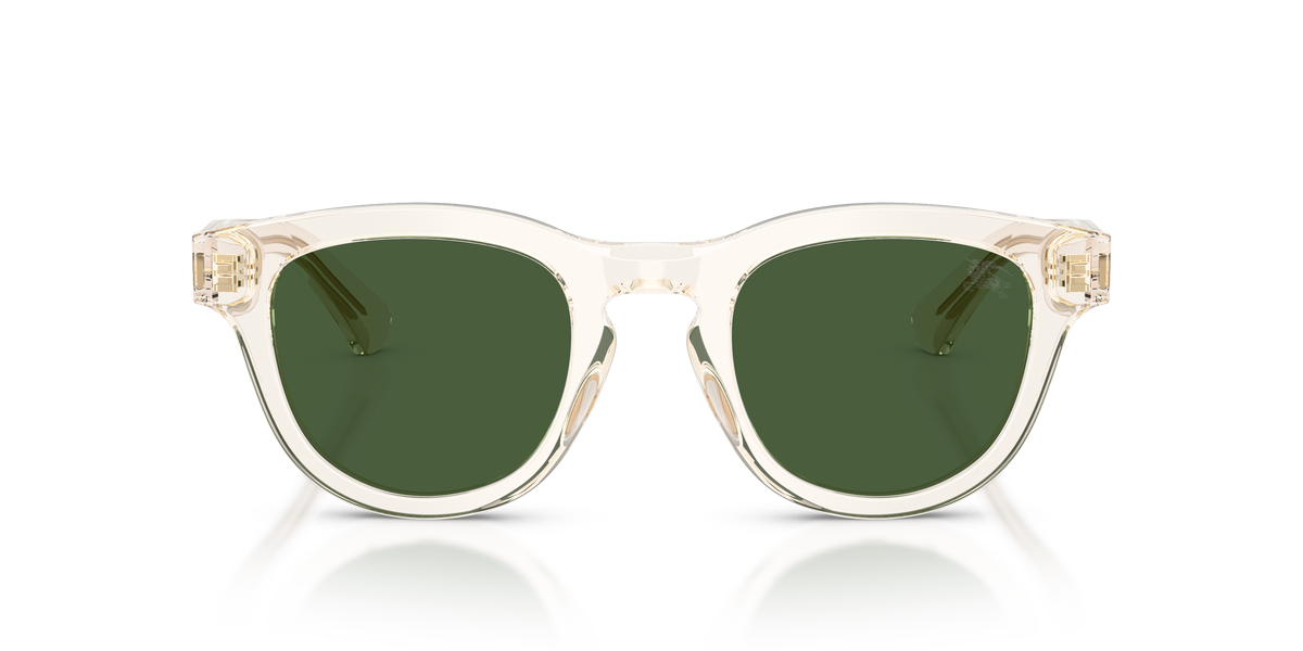 Burberry BE4477 Sunglasses in 420971 Yellow / Dark Green lens, front view