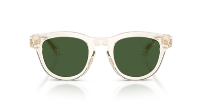 Burberry BE4477 Sunglasses in 420971 Yellow / Dark Green lens, front view