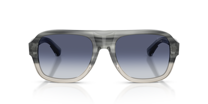 Burberry BE4478 Sunglasses in 420814 Striato Grey Gradient / Grigio Sfumato Blu lens, front view