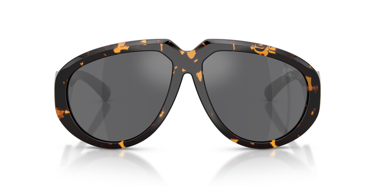 Burberry BE4479U Sunglasses in 41066G Yellow Havana / Grey Mirror Silver lens, front view