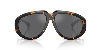Burberry BE4479U Sunglasses in 41066G Yellow Havana / Grey Mirror Silver lens, front view
