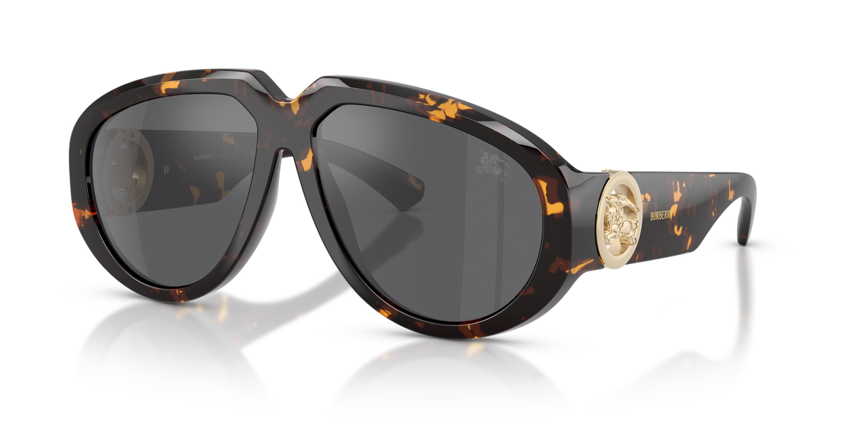 Burberry BE4479U Sunglasses in 41066G Yellow Havana / Grey Mirror Silver lens