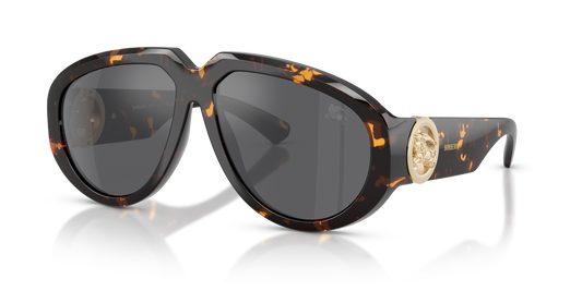 Burberry BE4479U Sunglasses in 41066G Yellow Havana / Grey Mirror Silver lens