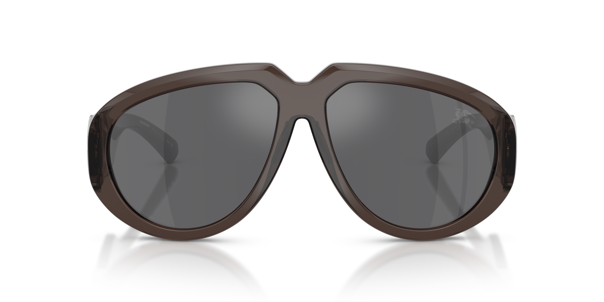 Burberry BE4479U Sunglasses in 41126G Grey / Grey Mirror Silver lens, front view