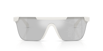 Burberry BE4480D Sunglasses in 417269 White / Light Grey Tampo Silver lens, front view