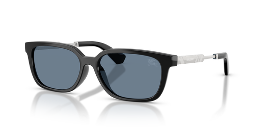 Burberry BE4481D Sunglasses in 30012V Black / Dark Blue Polarized lens