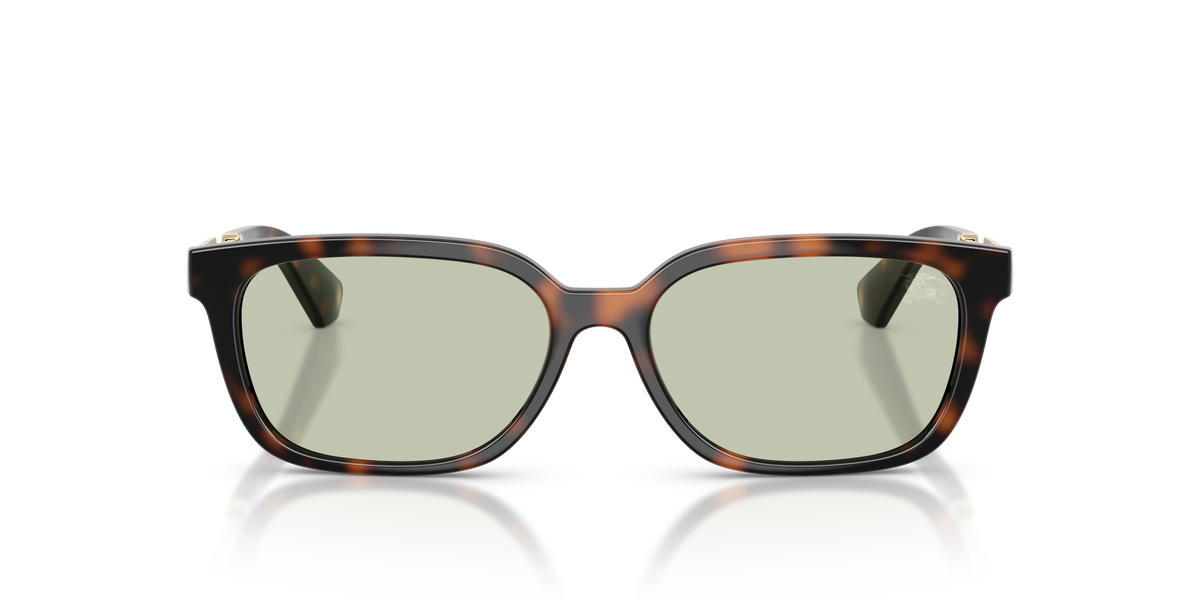 Burberry BE4481D Sunglasses in 3002/2 Dark Havana / Light Green lens, front view