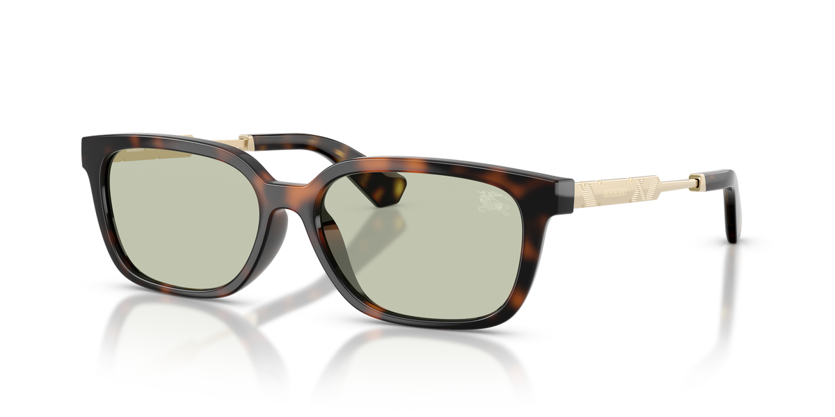 Burberry BE4481D Sunglasses in 3002/2 Dark Havana / Light Green lens