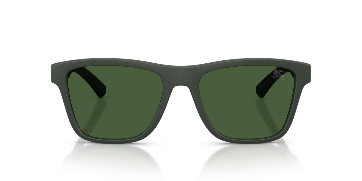 Burberry BE4482U Sunglasses in 423271 Matte Green / Dark Green lens, front view