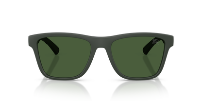 Burberry BE4482U Sunglasses in 423271 Matte Green / Dark Green lens, front view