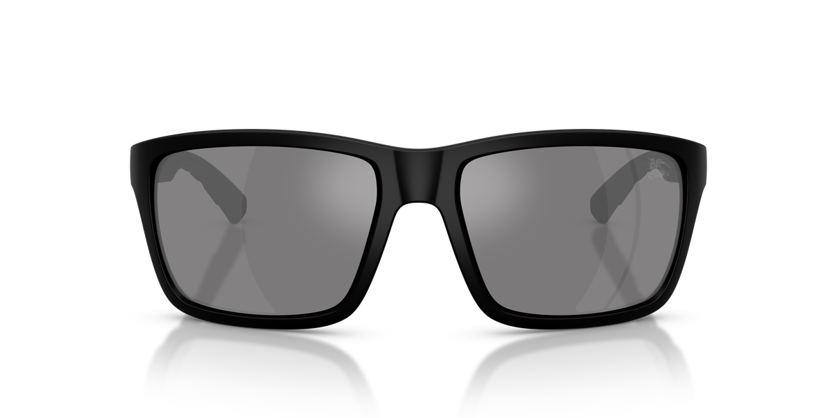 Burberry BE4483 Sunglasses in 34646G Matte Black / Grigio Specchio Argento lens, front view
