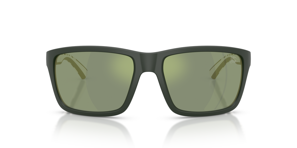 Burberry BE4483 Sunglasses in 42326R Matte Green / Verde Specchio Petrol lens, front view