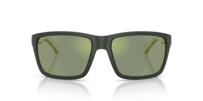 Burberry BE4483 Sunglasses in 42326R Matte Green / Verde Specchio Petrol lens, front view