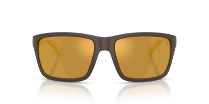 Burberry BE4483 Sunglasses in 42345A Matte Brown / Marrone Specchio Oro lens, front view