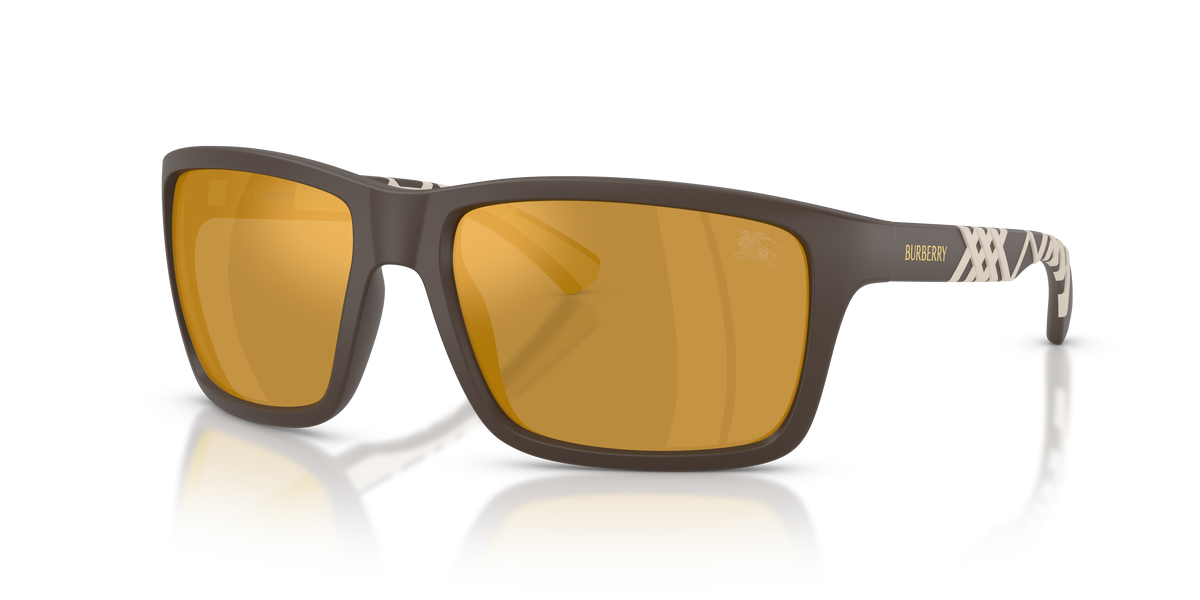 Burberry BE4483 Sunglasses in 42345A Matte Brown / Marrone Specchio Oro lens