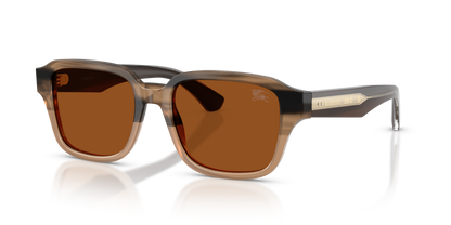 Burberry BE4484 Sunglasses in 420773 Striped Beige / Dark Brown lens