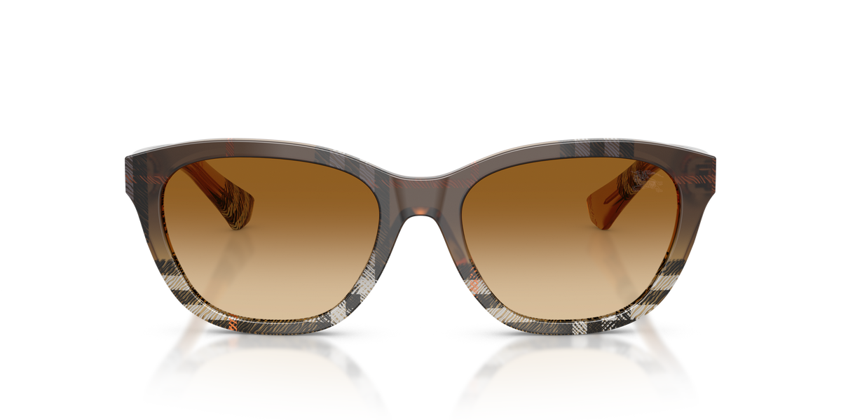 Burberry BE4486 Sunglasses in 420213 Check Gradient Sand / Brown Gradient lens, front view