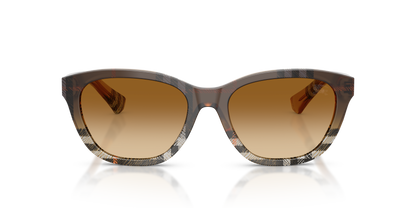 Burberry BE4486 Sunglasses in 420213 Check Gradient Sand / Brown Gradient lens, front view