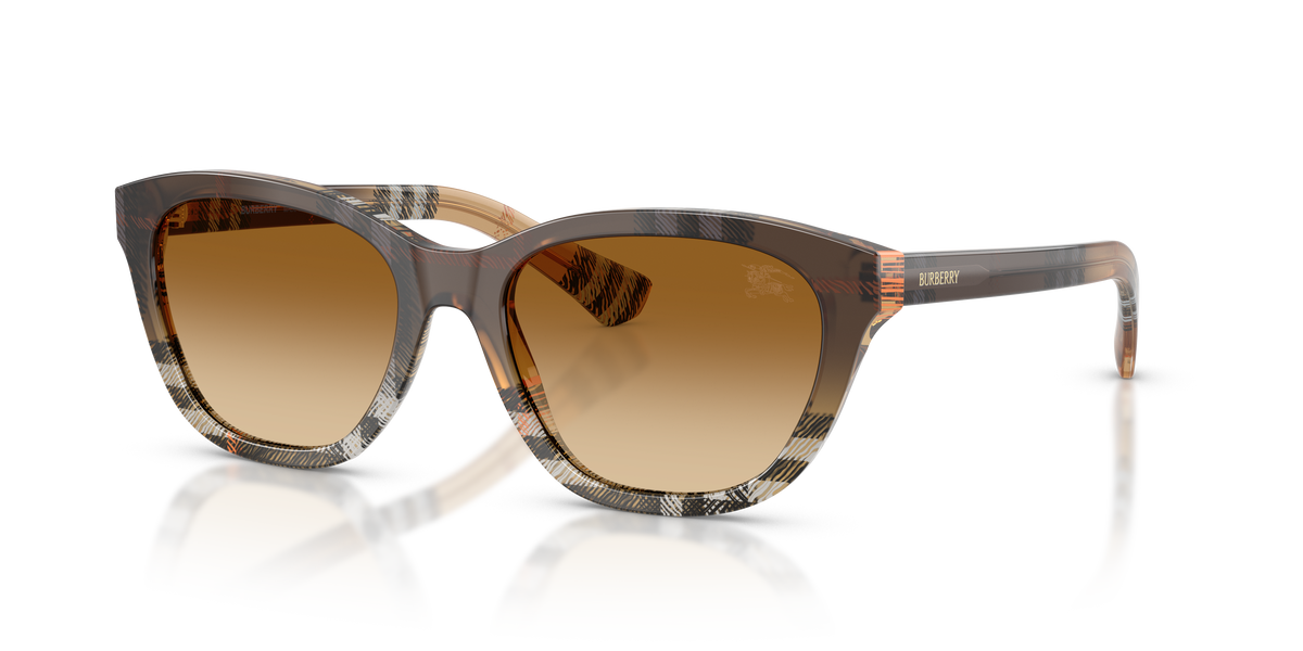 Burberry BE4486 Sunglasses in 420213 Check Gradient Sand / Brown Gradient lens