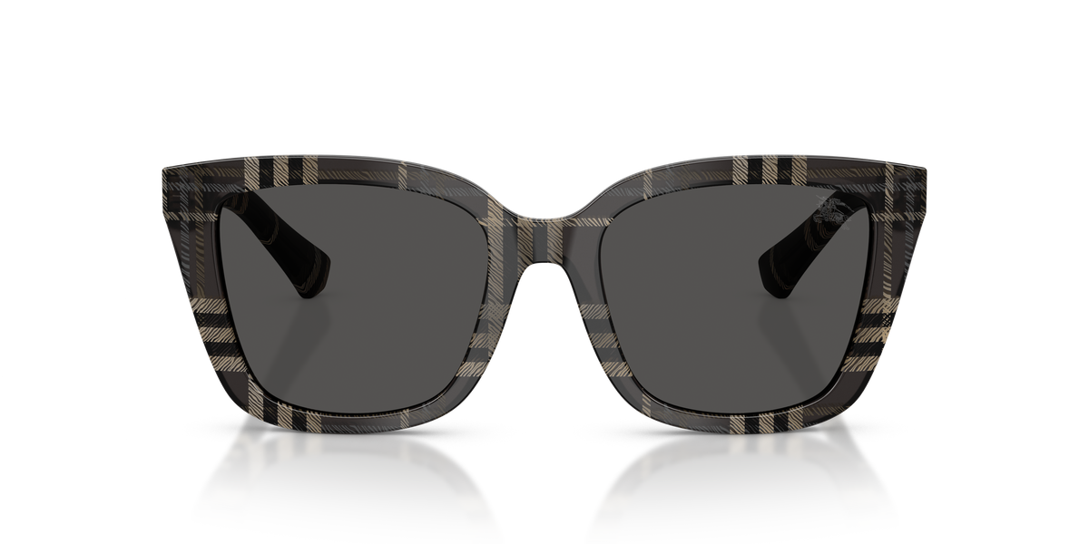 Burberry BE4487 Sunglasses in 419987 Check Grey / Dark Grey lens, front view
