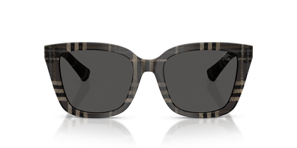 Burberry BE4487 Sunglasses in 419987 Check Grey / Dark Grey lens, front view