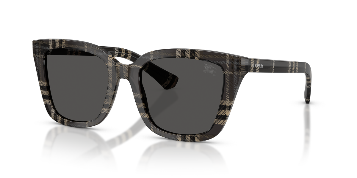 Burberry BE4487 Sunglasses in 419987 Check Grey / Dark Grey lens