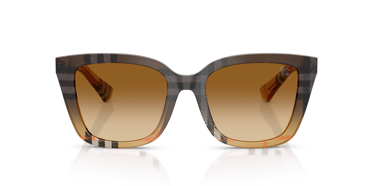 Burberry BE4487 Sunglasses in 420213 Check Gradient Sand / Brown Gradient lens, front view