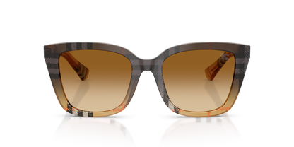 Burberry BE4487 Sunglasses in 420213 Check Gradient Sand / Brown Gradient lens, front view