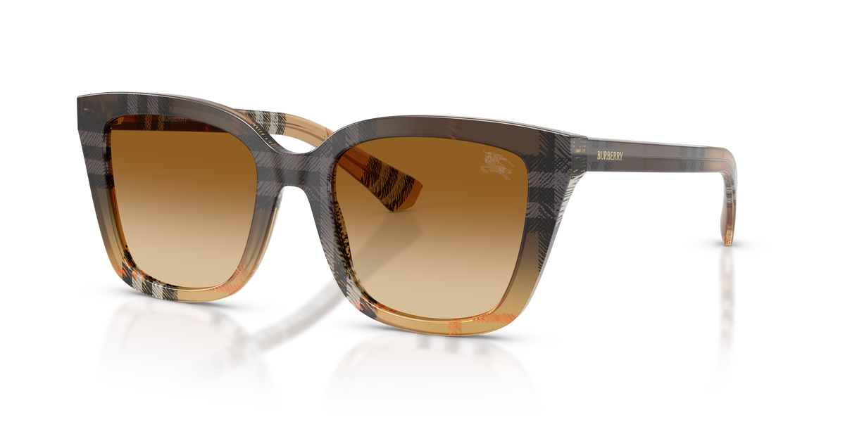 Burberry BE4487 Sunglasses in 420213 Check Gradient Sand / Brown Gradient lens
