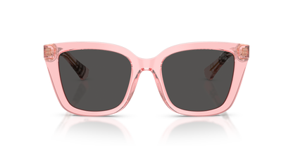Burberry BE4487 Sunglasses in 424987 Pink / Dark Grey lens, front view
