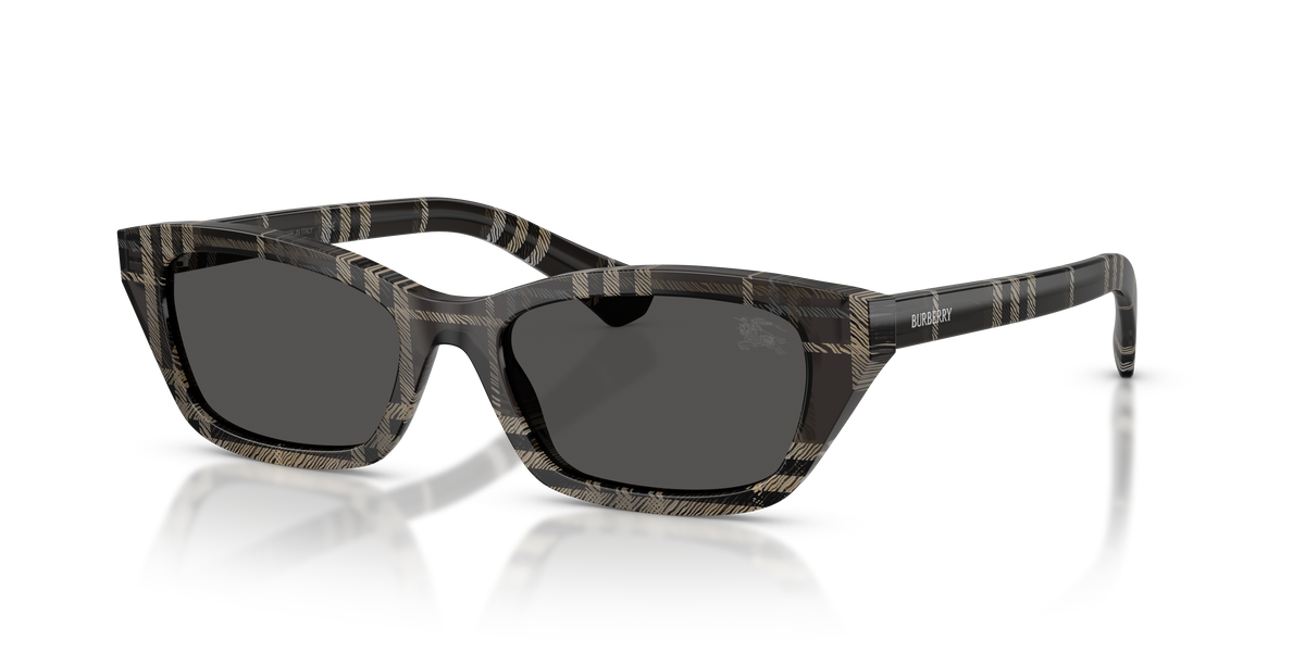Burberry BE4488 Sunglasses in 419987 Check Grey / Dark Grey lens