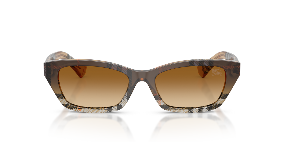 Burberry BE4488 Sunglasses in 420213 Check Gradient Sand / Brown Gradient lens, front view