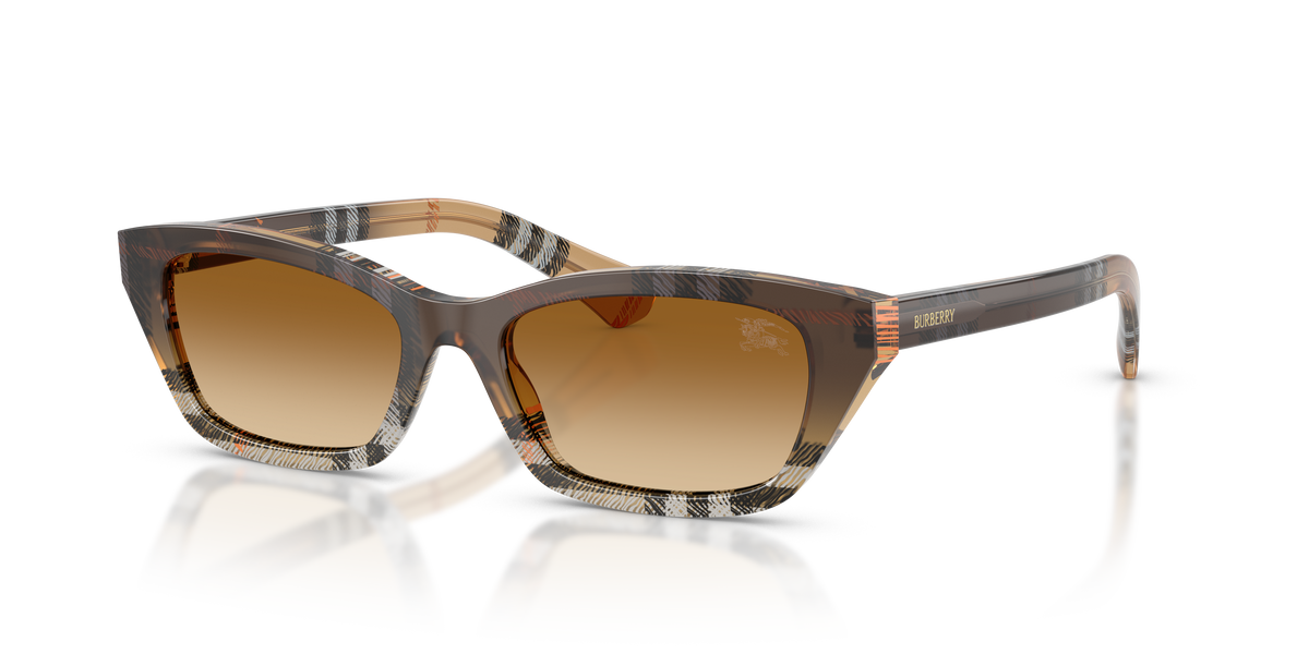 Burberry BE4488 Sunglasses in 420213 Check Gradient Sand / Brown Gradient lens