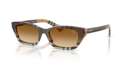 Burberry BE4488 Sunglasses in 420213 Check Gradient Sand / Brown Gradient lens