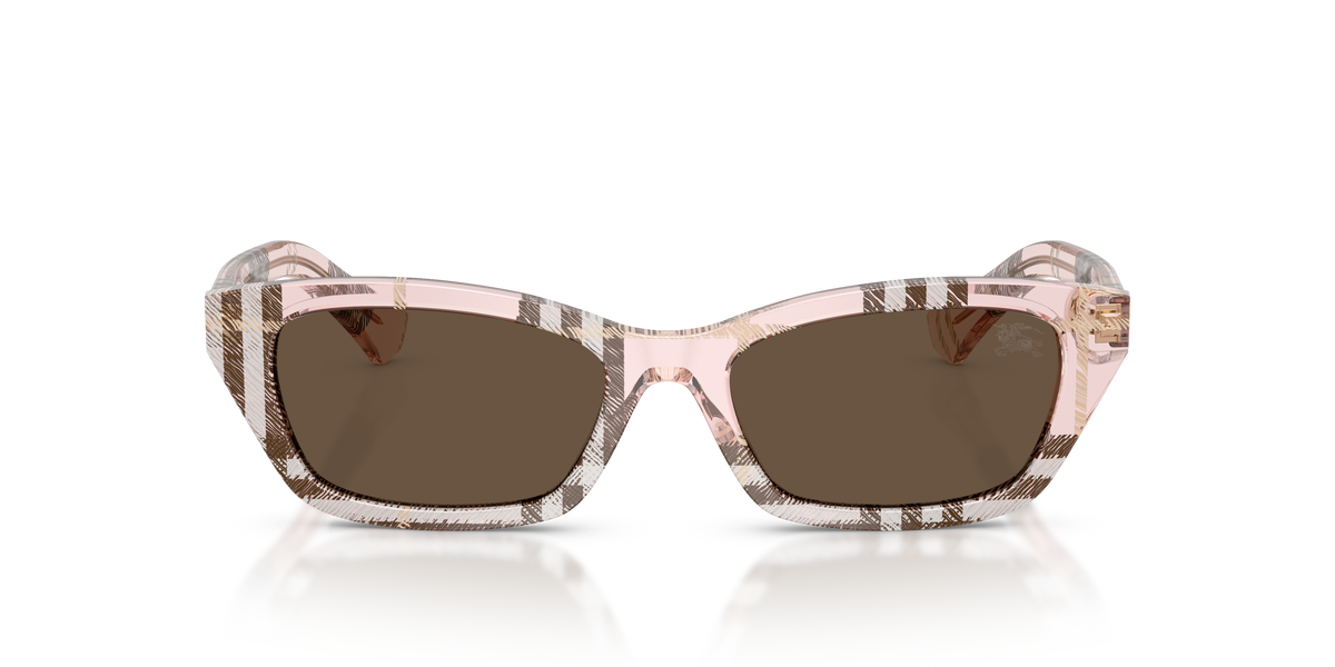 Burberry BE4488 Sunglasses in 422173 Check Pink / Brown lens, front view
