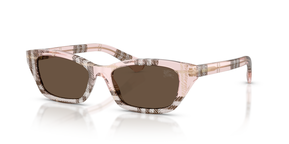 Burberry BE4488 Sunglasses in 422173 Check Pink / Brown lens