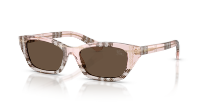 Burberry BE4488 Sunglasses in 422173 Check Pink / Brown lens