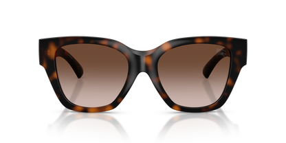 Burberry BE4489U Sunglasses in 300213 Dark Havana / Brown Gradient lens, front view