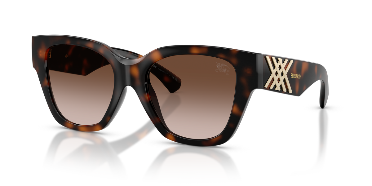 Burberry BE4489U Sunglasses in 300213 Dark Havana / Brown Gradient lens