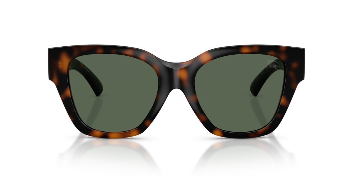 Burberry BE4489U Sunglasses in 300271 Dark Havana / Dark Green lens, front view