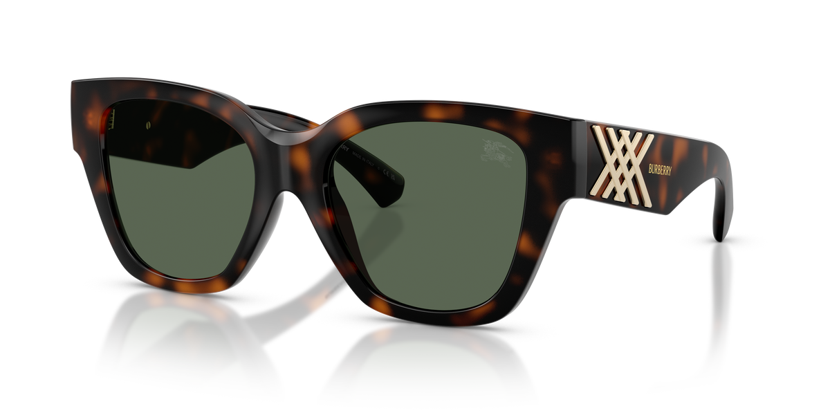 Burberry BE4489U Sunglasses in 300271 Dark Havana / Dark Green lens