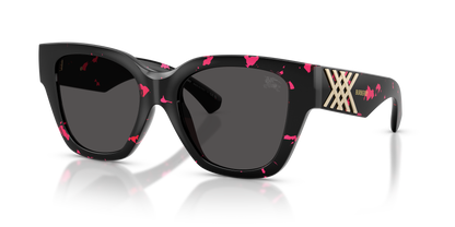 Burberry BE4489U Sunglasses in 412687 Fucsia Havana / Dark Grey lens