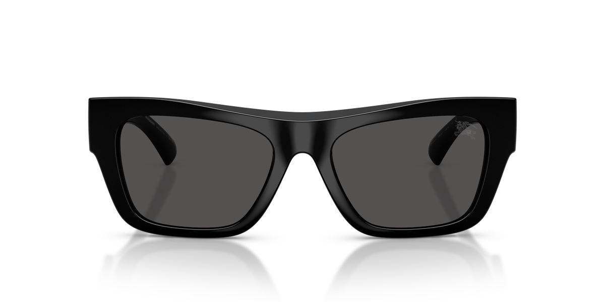 Burberry BE4490U Sunglasses in 300187 Black / Dark Grey lens, front view