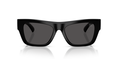 Burberry BE4490U Sunglasses in 300187 Black / Dark Grey lens, front view