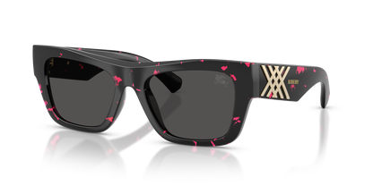 Burberry BE4490U Sunglasses in 412687 Fucsia Havana / Dark Grey lens